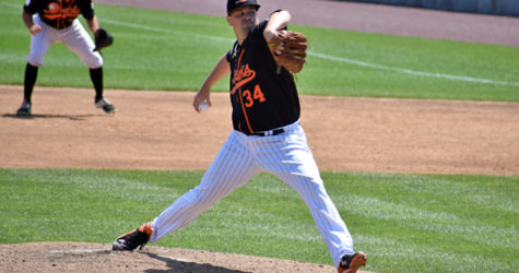 FORMER BIG LEAGUER VIN MAZZARO GETS THE BALL IN GAME ONE