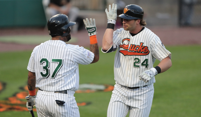 FIRST INNING HOMERS LIFT ROCKERS OVER DUCKS