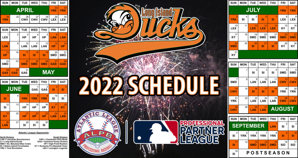 2022 SCHEDULE ANNOUNCED OPENING NIGHT APRIL 22