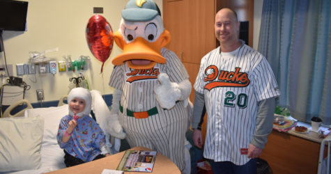 DUCKS SPREAD LOVE AT VALENTINE’S DAY HOSPITAL VISITS