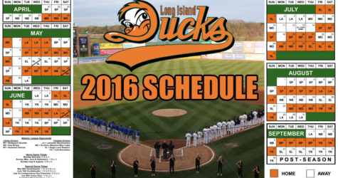 2016 SCHEDULE ANNOUNCED