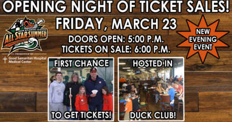 TONIGHT: FIRST-EVER “OPENING NIGHT OF TICKET SALES”!