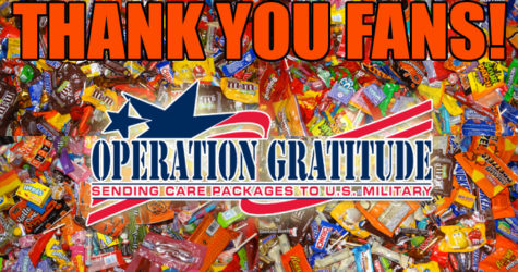 THANK YOU FOR DONATING TO THE TROOPS!