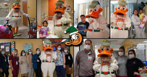 DUCKS BRING HOLIDAY CHEER TO CHILDREN IN HOSPITALS