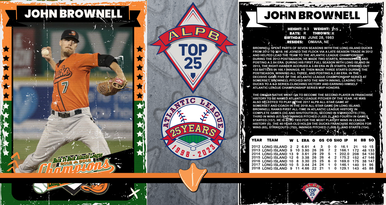 GAME TODAY JOHN BROWNELL OVERSIZED BASEBALL CARDS