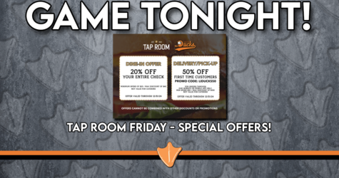 GAME TONIGHT: TAP ROOM FRIDAY!