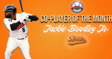 JACKIE BRADLEY JR. NAMED ATLANTIC LEAGUE CO-PLAYER OF THE MONTH