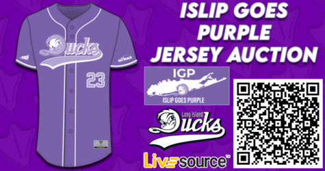 ISLIP GOES PURPLE JERSEY AUCTION TAKING PLACE