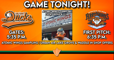 GAME TONIGHT: ATOMIC WINGS SAMPLING + URBAN AIR & WADDLE IN WEDNESDAY!