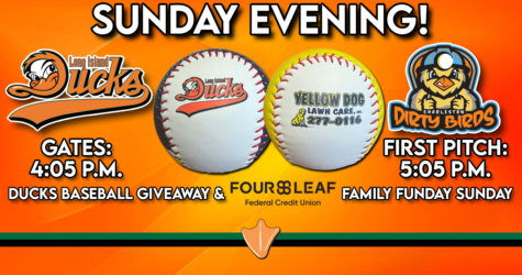 JULY 20: DUCKS BASEBALL GIVEAWAY & FOURLEAF FAMILY FUNDAY SUNDAY!