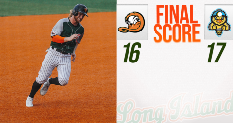 DIRTY BIRDS OUTLAST DUCKS IN EXTRA INNING SLUGFEST