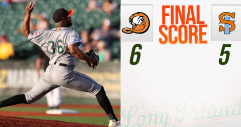 FOUR-RUN SEVENTH LIFTS DUCKS OVER FERRYHAWKS
