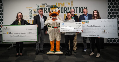 DUCKS “HOME RUNS FOR HUNGER” BENEFITS THREE LOCAL ORGANIZATIONS
