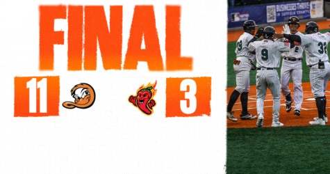 BATS ERUPT EARLY TO LEAD DUCKS PAST GHOST PEPPERS