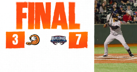 BLUE CRABS RALLY LATE TO DEFEAT DUCKS
