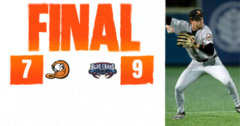 DUCKS FALL TO BLUE CRABS IN HIGH-SCORING AFFAIR