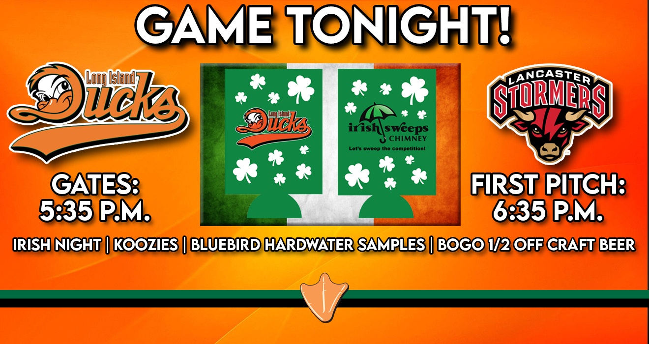 GAME TONIGHT: IRISH NIGHT, KOOZIES & THIRSTY THURSDAY!
