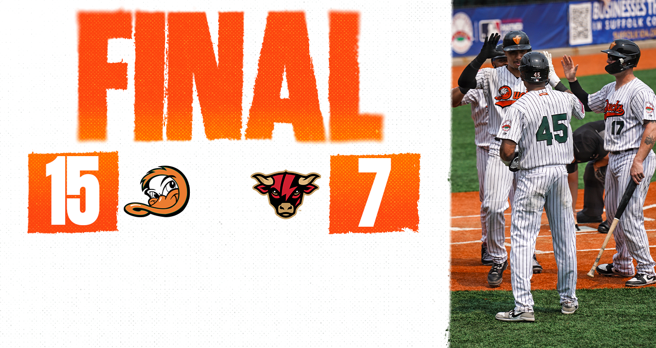 SEVEN-RUN SEVENTH PROPELS DUCKS OVER STORMERS