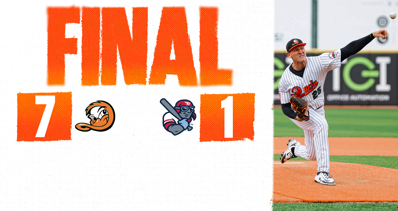 DUCKS WIN FIFTH STRAIGHT BEHIND FIVE-RUN FIRST INNING